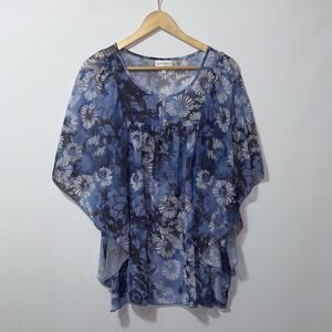 Fashion bug blue blouse women’s size large